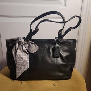 Coach Black Leather Tote